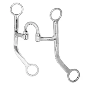 Cowboy Tack Performer Port Correction Flat Swivel Shank Bit w/Curved Bars