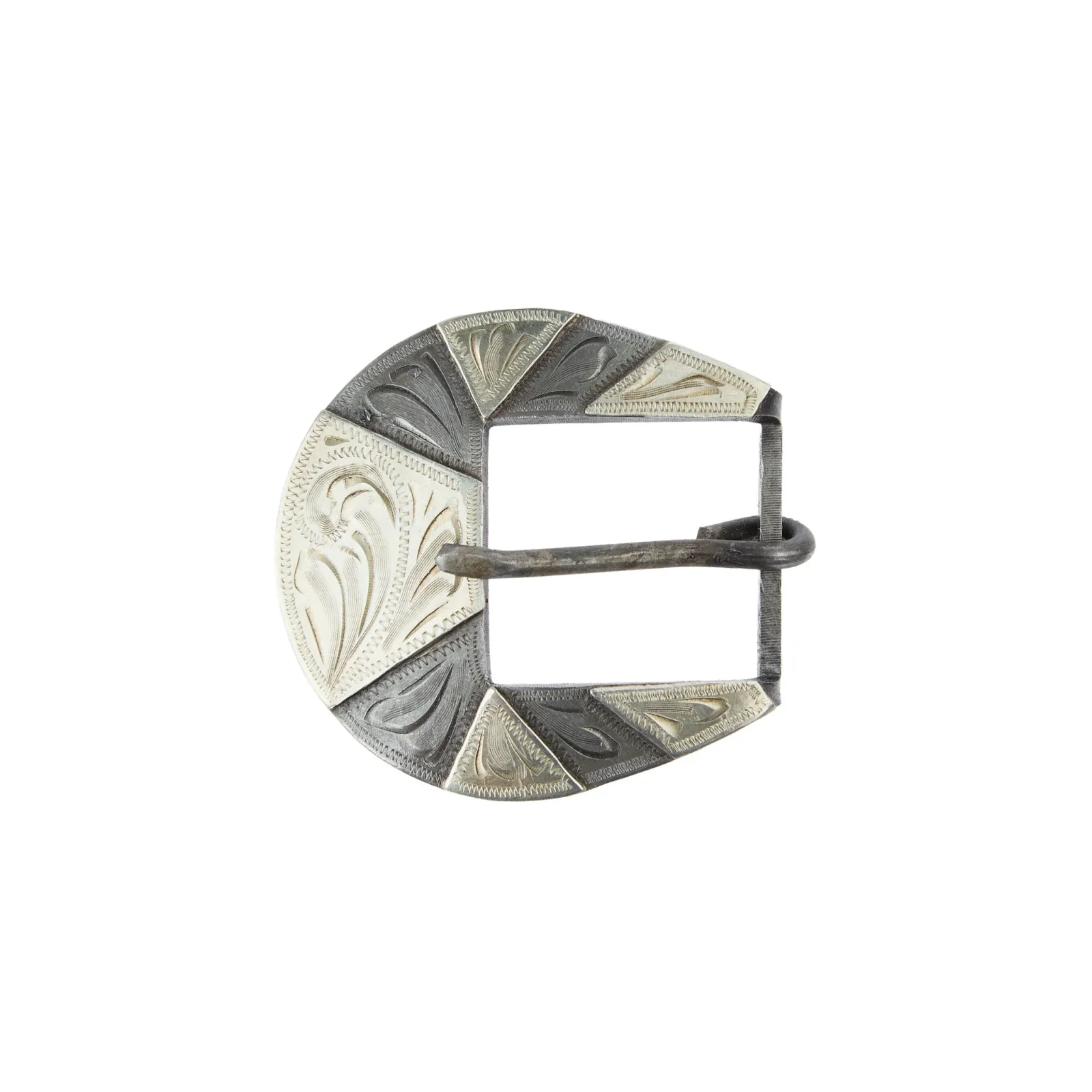 Cowperson Tack Blue Iron Silver Bar 1in Buckle and Keeper - Image 2
