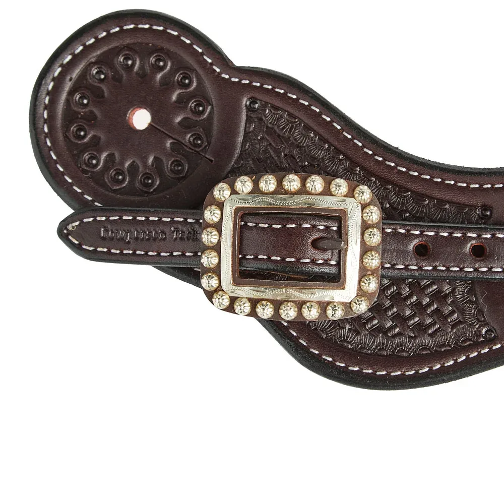 Cowperson Tack Men's Dark Antique Dot Cart Buckle Buckaroo Spur Straps - Image 2
