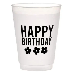 Creative Brands Happy Birthday 8 Pack Frosted Cups