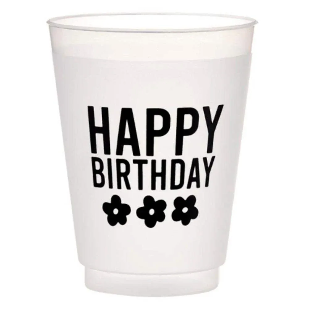 Creative Brands Happy Birthday 8 Pack Frosted Cups