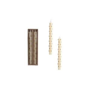 Creative Co-Op 3D Dot Unscented Taper Candles