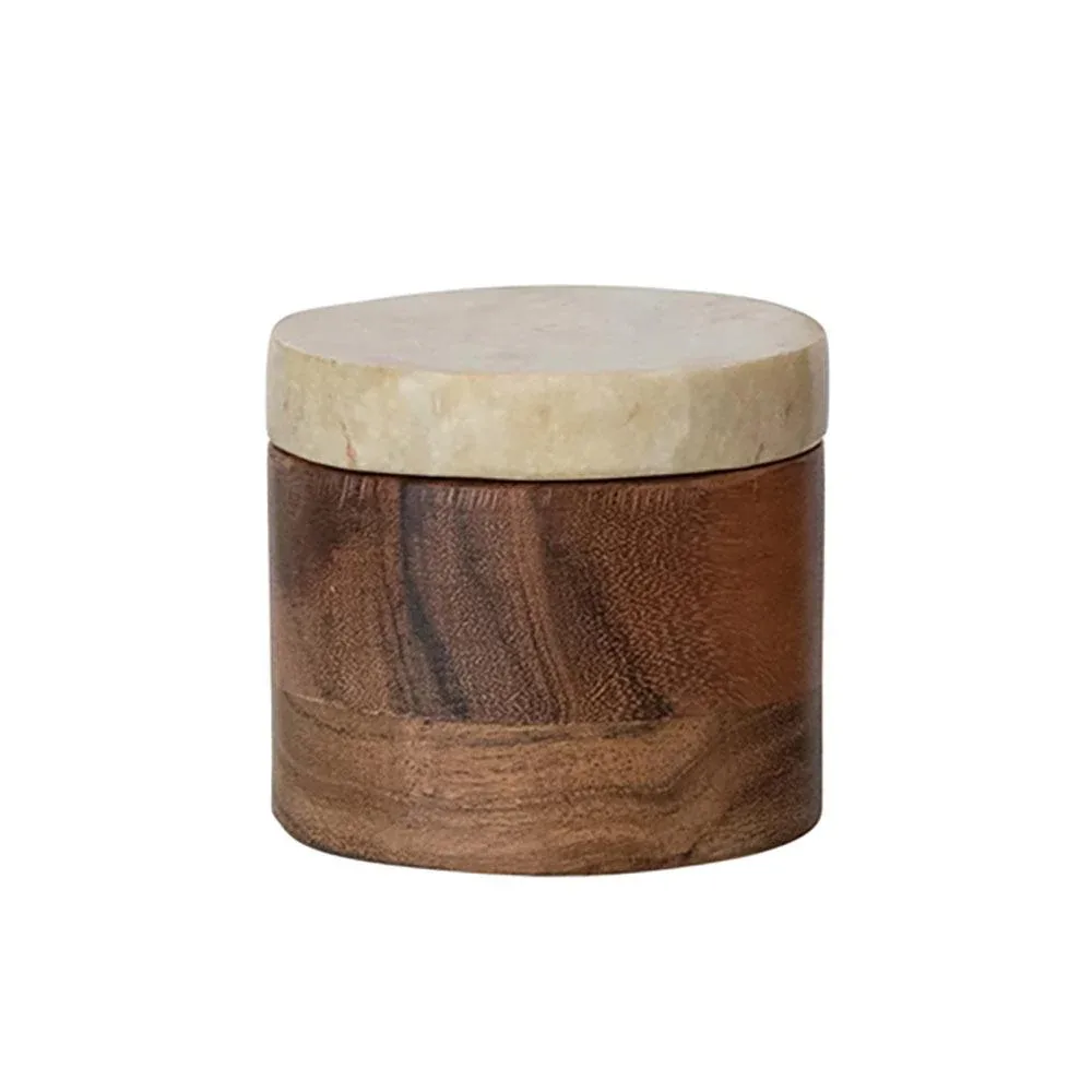 Creative Co-Op Acacia Wood Container w/ Lid