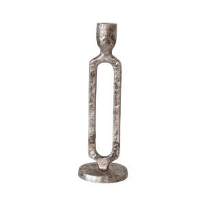 Creative Co-Op Aluminum Taper With Silver Finish