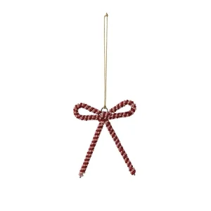 Creative Co-Op Beaded Bow Ornament