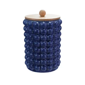 Creative Co-Op Blue Hobnail Canister