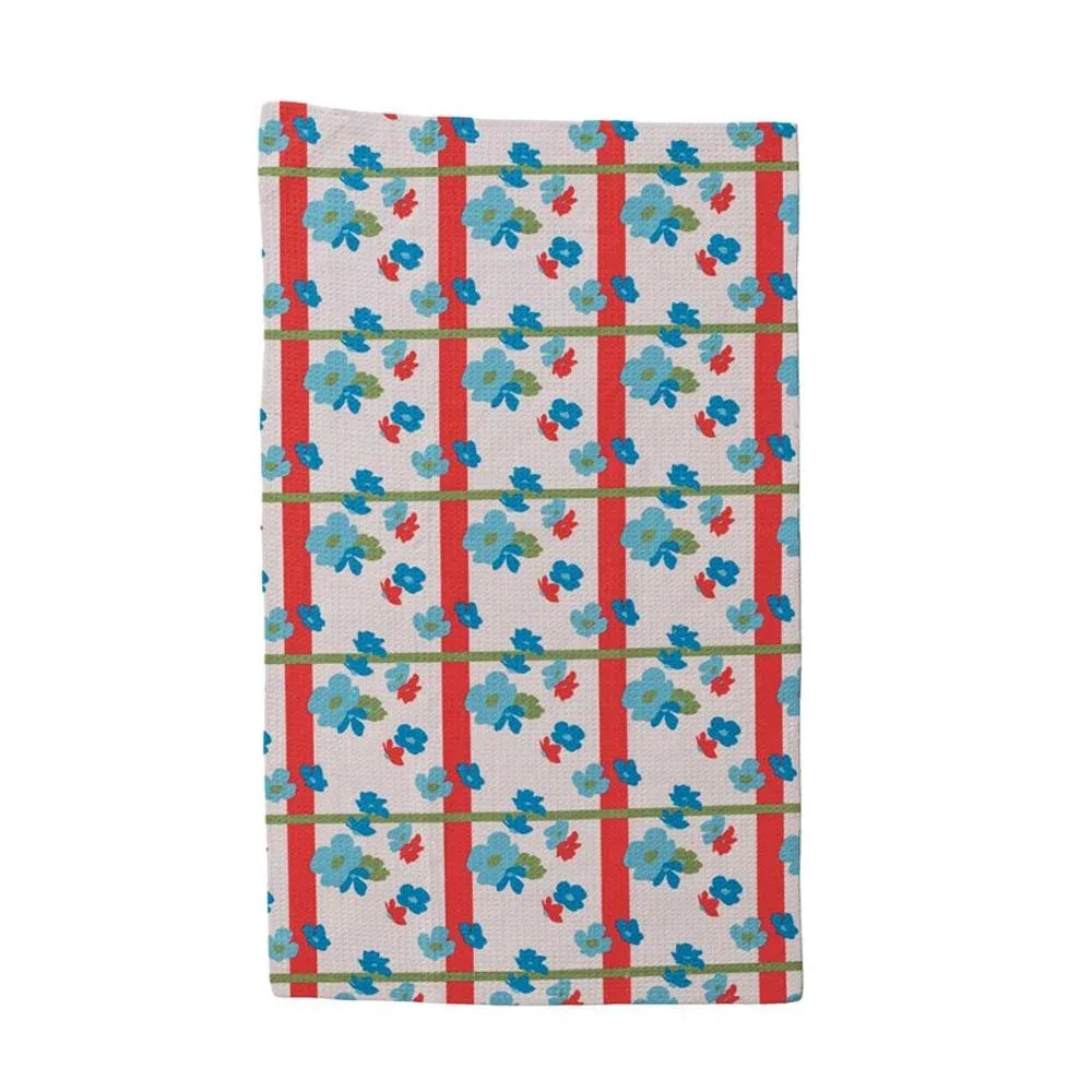 Creative Co-Op Floral Print Micro Tea Towel