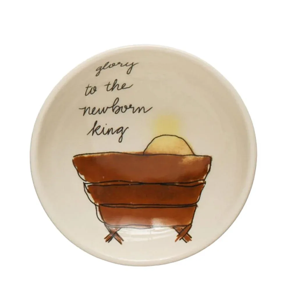 Creative Co-Op Glory To The Newborn King Dish