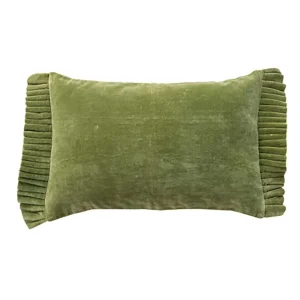 Creative Co-Op Green Velvet Lumbar Pillow