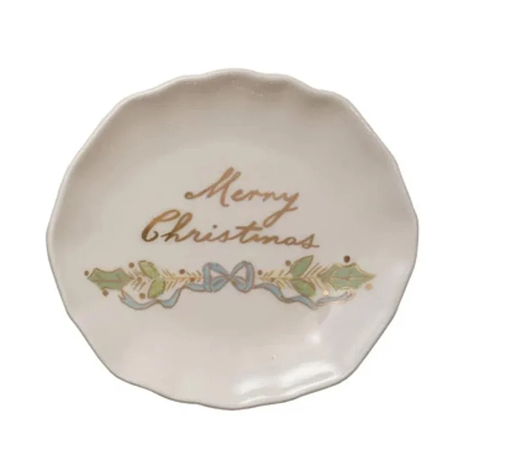 Creative Co-Op Merry Christmas Dish