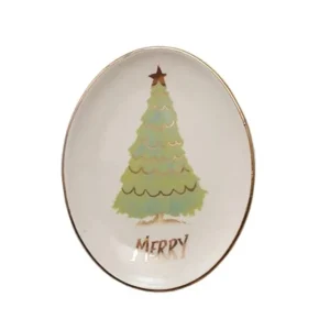 Creative Co-Op Merry Christmas Tee Dish