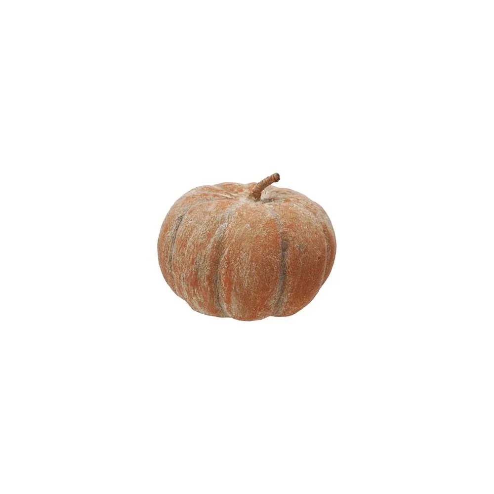 Creative Co-Op Metal & Paper Mache Orange Pumpkin