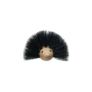 Creative Co-Op Wood & Plastic Hedgehog Shaped Brush