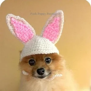 Crochet Bunny Ears Easter Beanie Hat