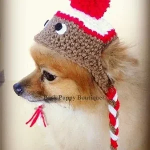 Crochet Sock Monkey Beanie Hat- Many Colors