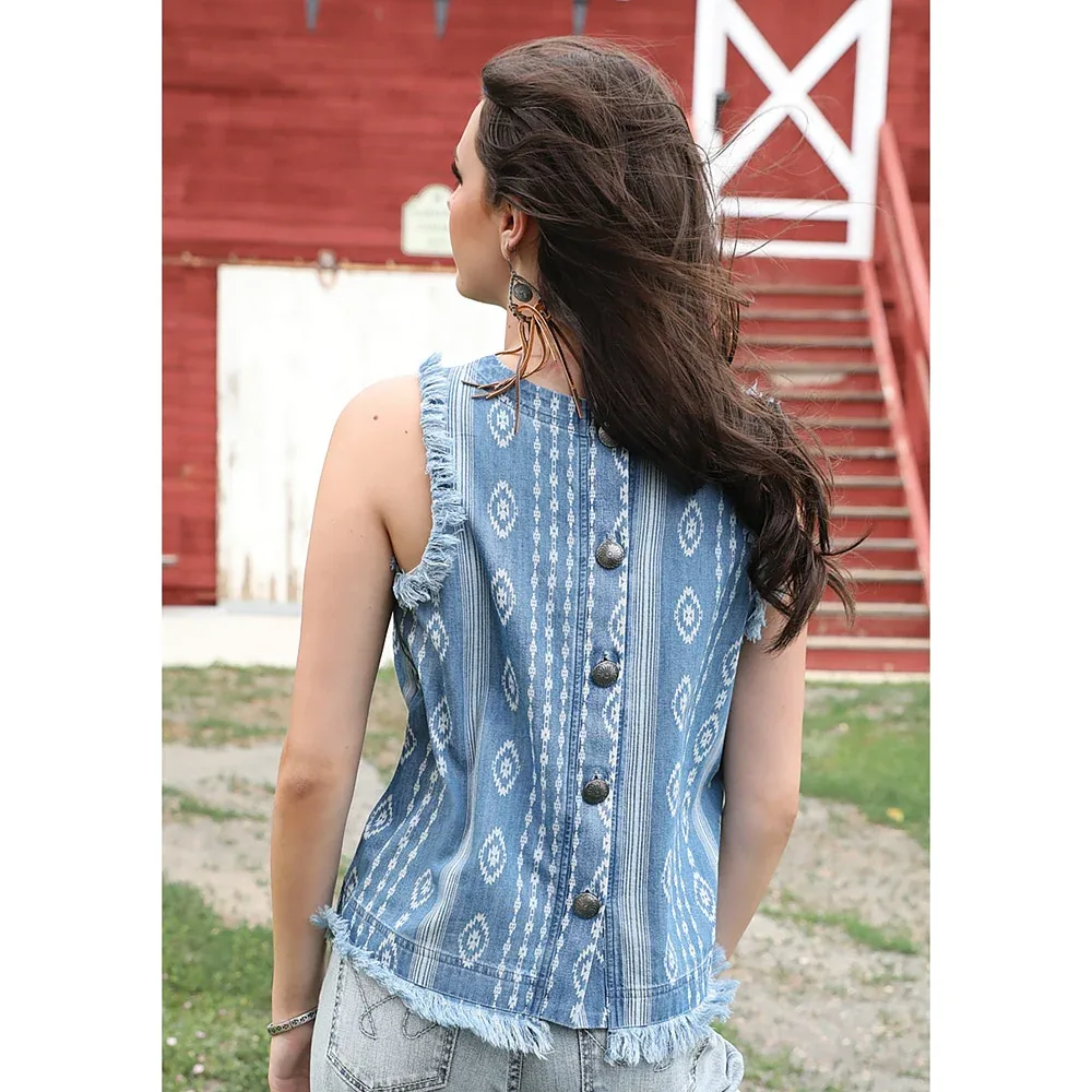 Cruel Denim Women's Chambray Concho Tank - Image 2