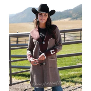 Cruel Denim Women's Grey Bucking Horse Duster