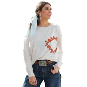 Cruel Denim Women's Southwestern Print Sweatshirt