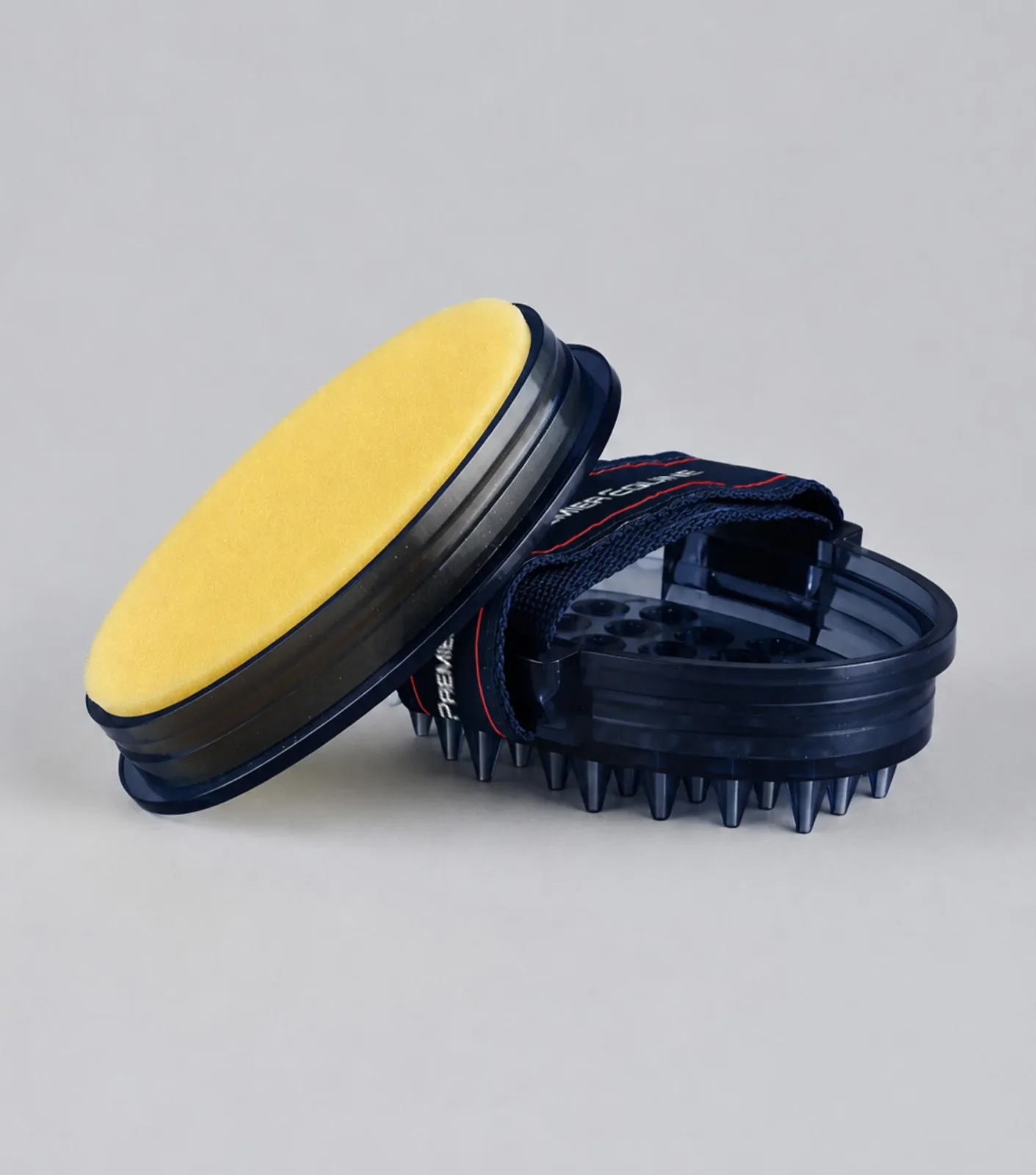 Curry Comb with Integrated Sponge Navy - Image 2