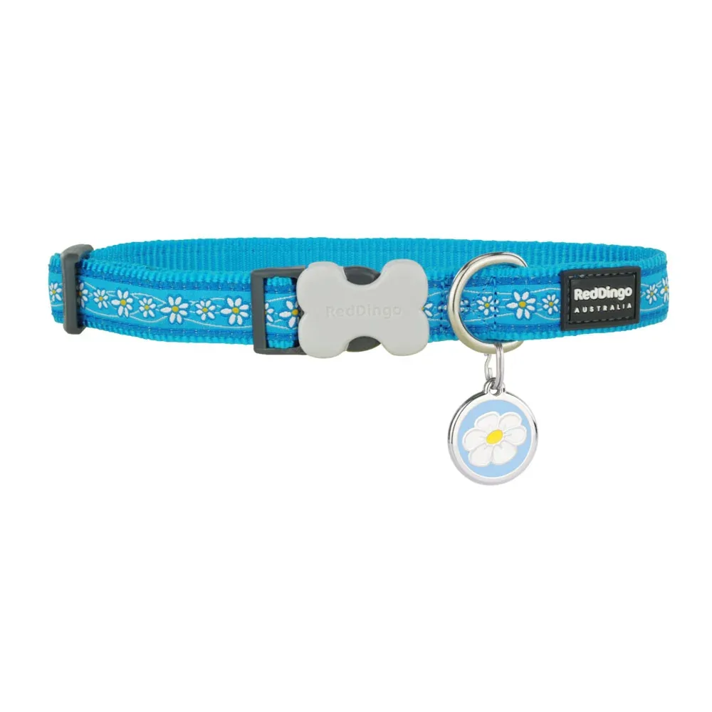 Daisy Chain Turquoise Dog Collar - Image 2