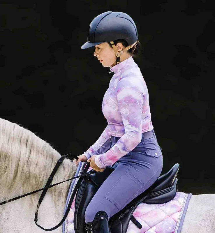 Dapplebay Ladies 1/4 Zip Top LS - Image 2