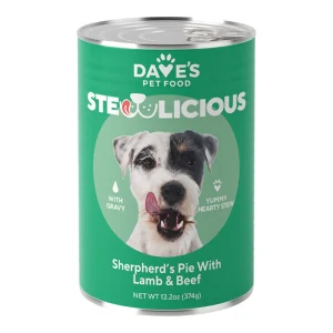 Dave's Dog Stewlicious Shepherd's Pie With Lamb & Beef, 13.2 oz each, Case of 12