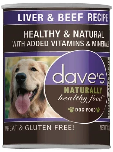 Dave's Naturally Healthy Liver and Beef, 13.2 oz each, Case of 12