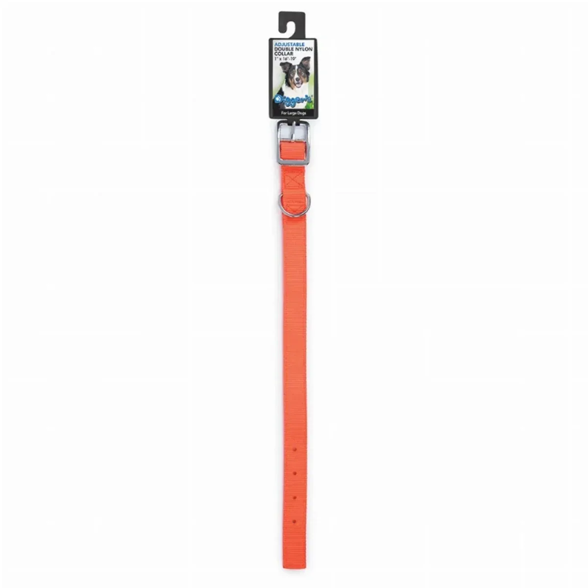 DGR, 1 in Nylon Dog Collar, 18 in Neon Orange