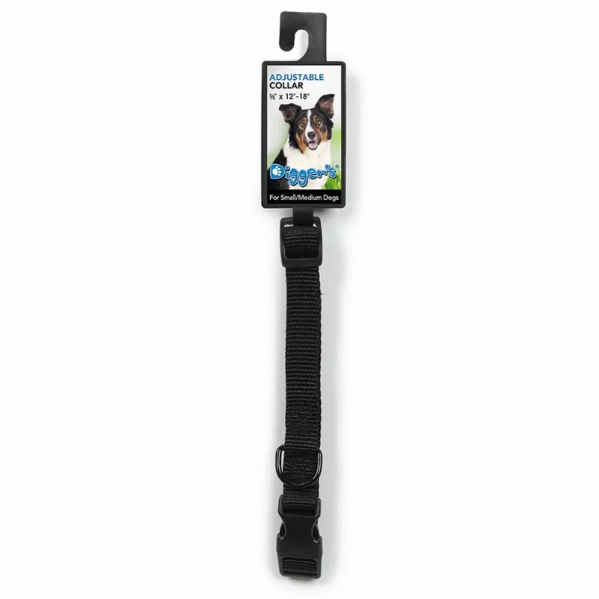 DGR 5/8 in Adjustable Dog Collar Black - Image 2