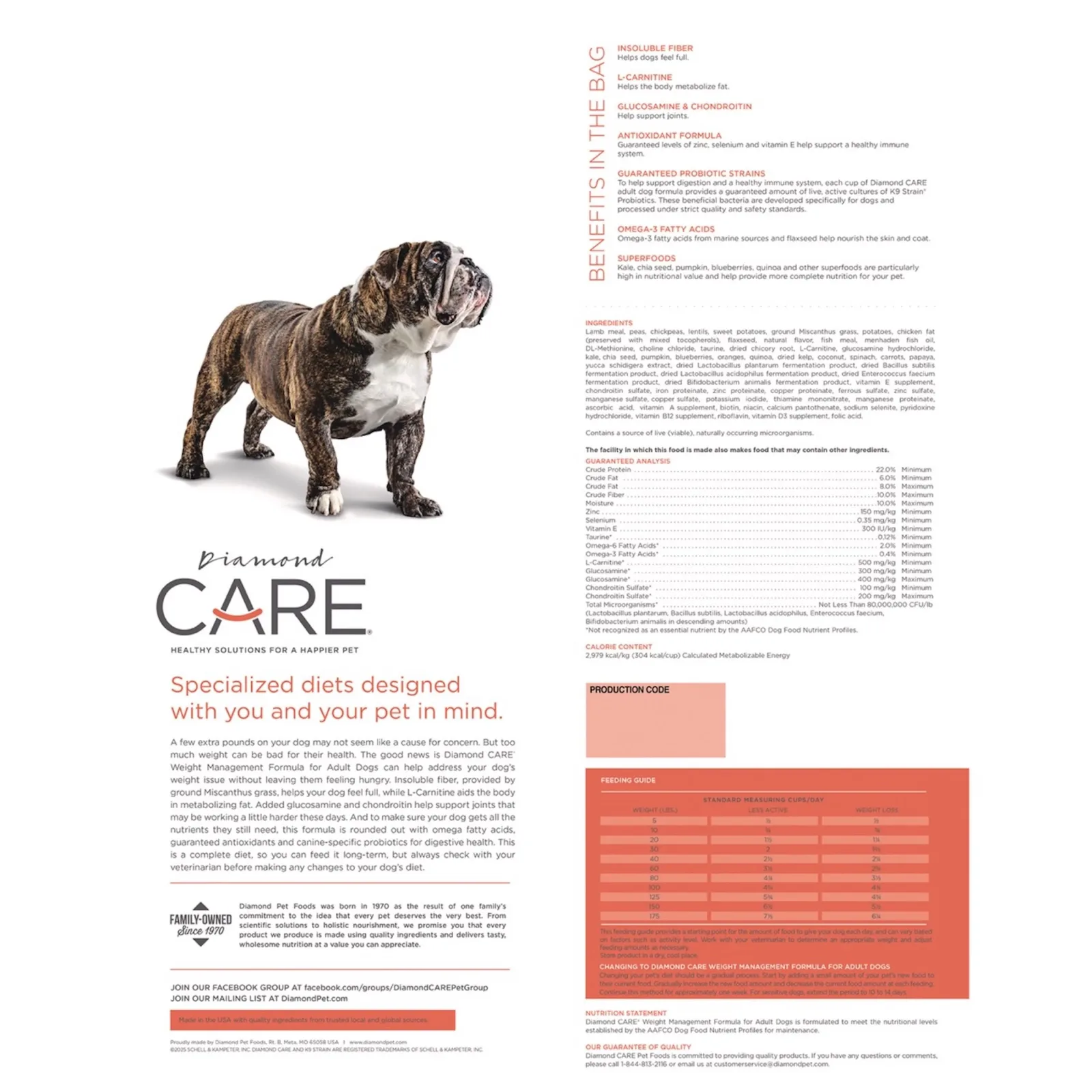 Diamond Care Adult Weight Management Formula Dry Dog Food - Image 2