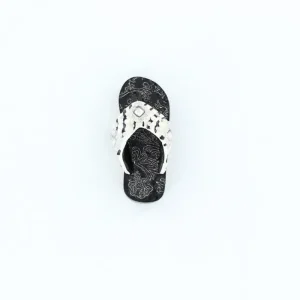 Diamond Concho Zebra Flip Flop Magnet Black