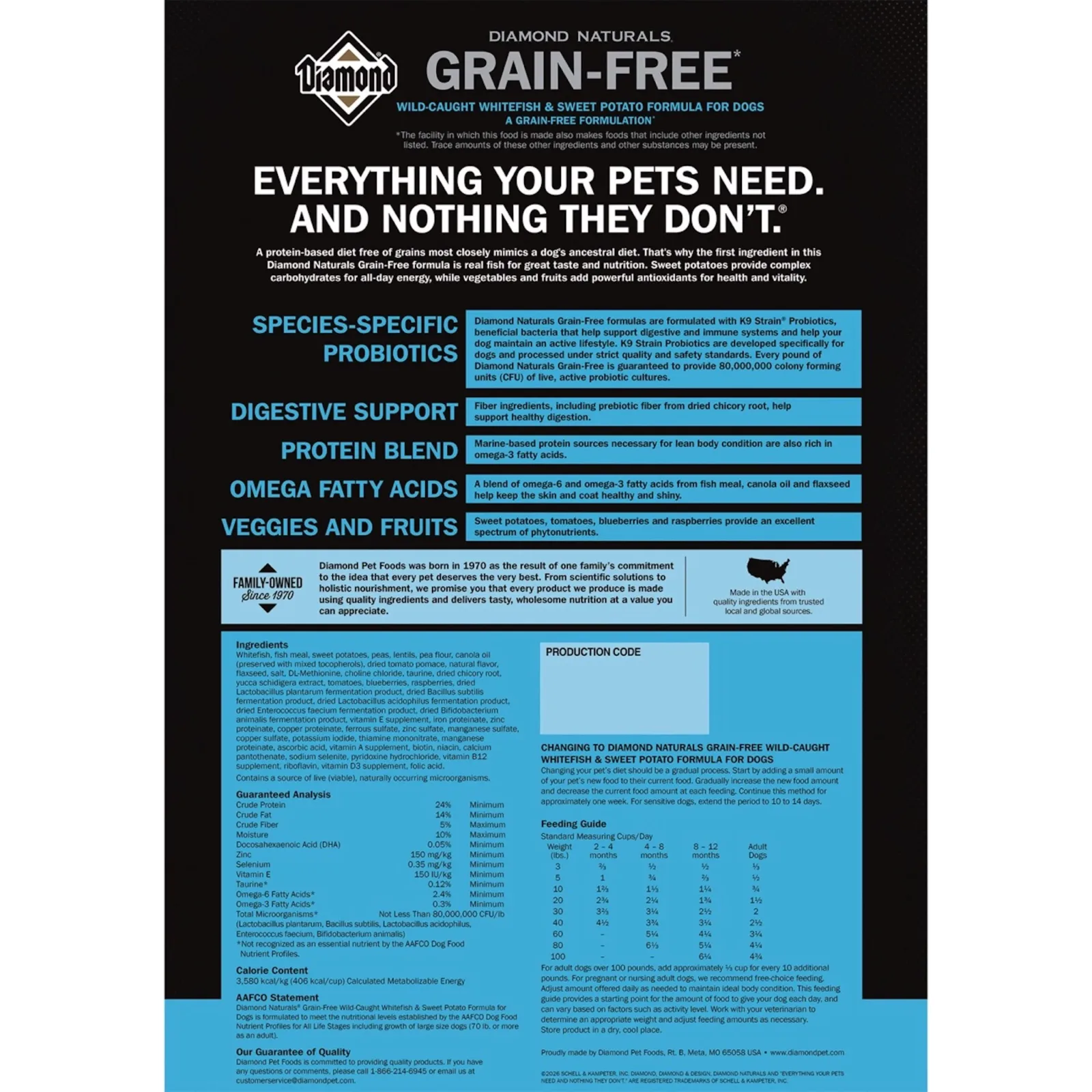 Diamond Naturals Grain Free Whitefish & Sweet Potato Dry Dog Food - Image 2