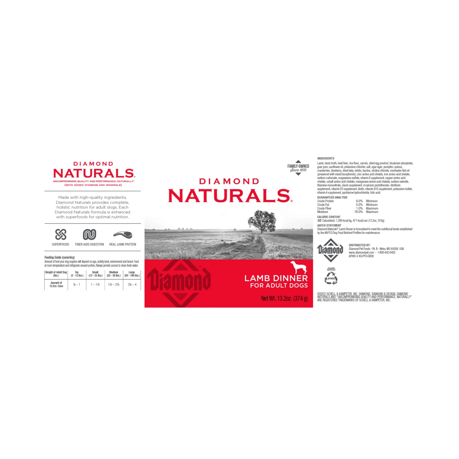 Diamond Naturals Lamb Dinner Adult Canned Dog Food - Image 2