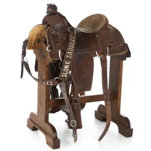 Diamond S Used 14.5in Quilted Seat Full Border Stamp Team Roper