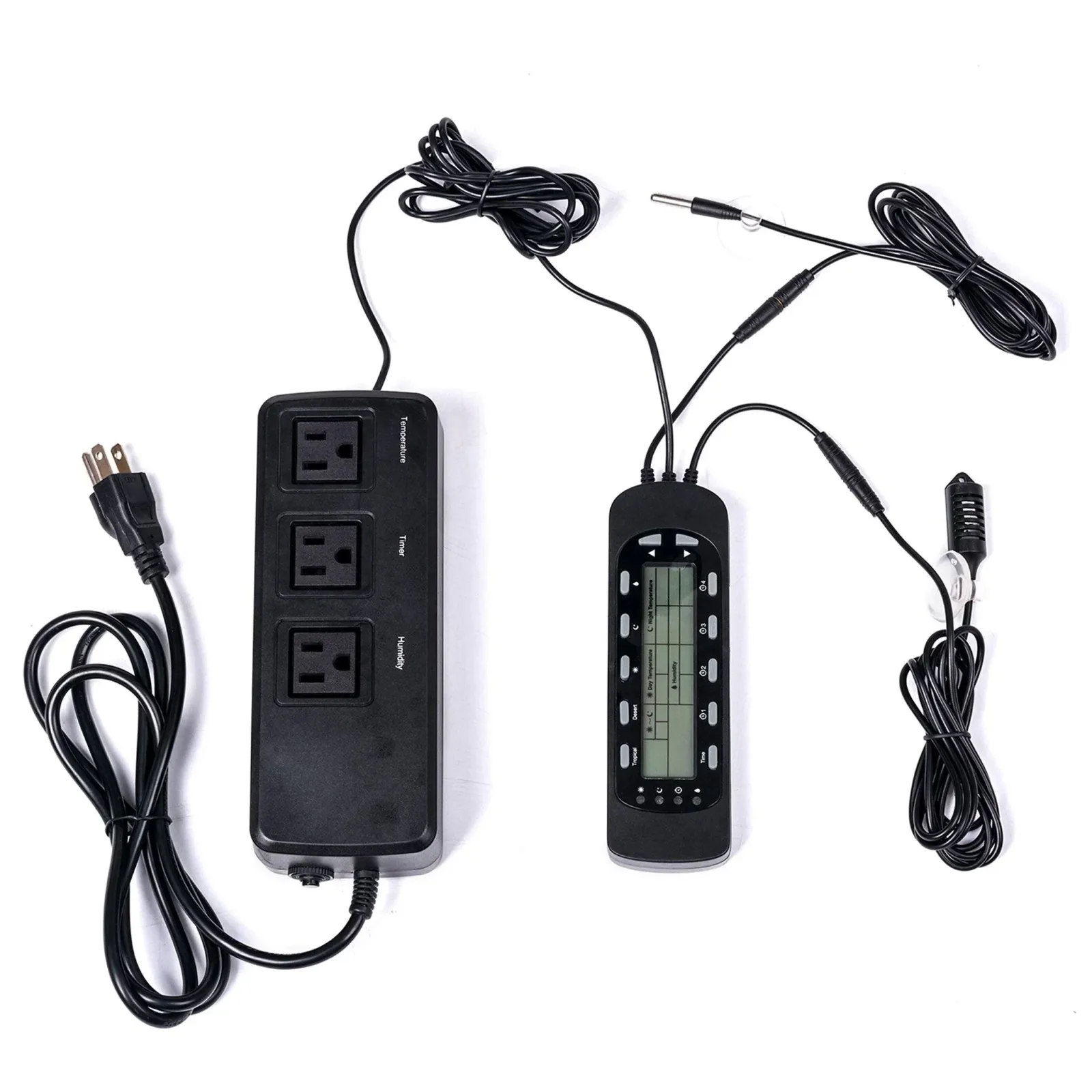 Digital Thermometer Hygrometer Temperature Controller for Reptile Tank, Waterproof Reptile Timer with Thermostat Controller Lighting