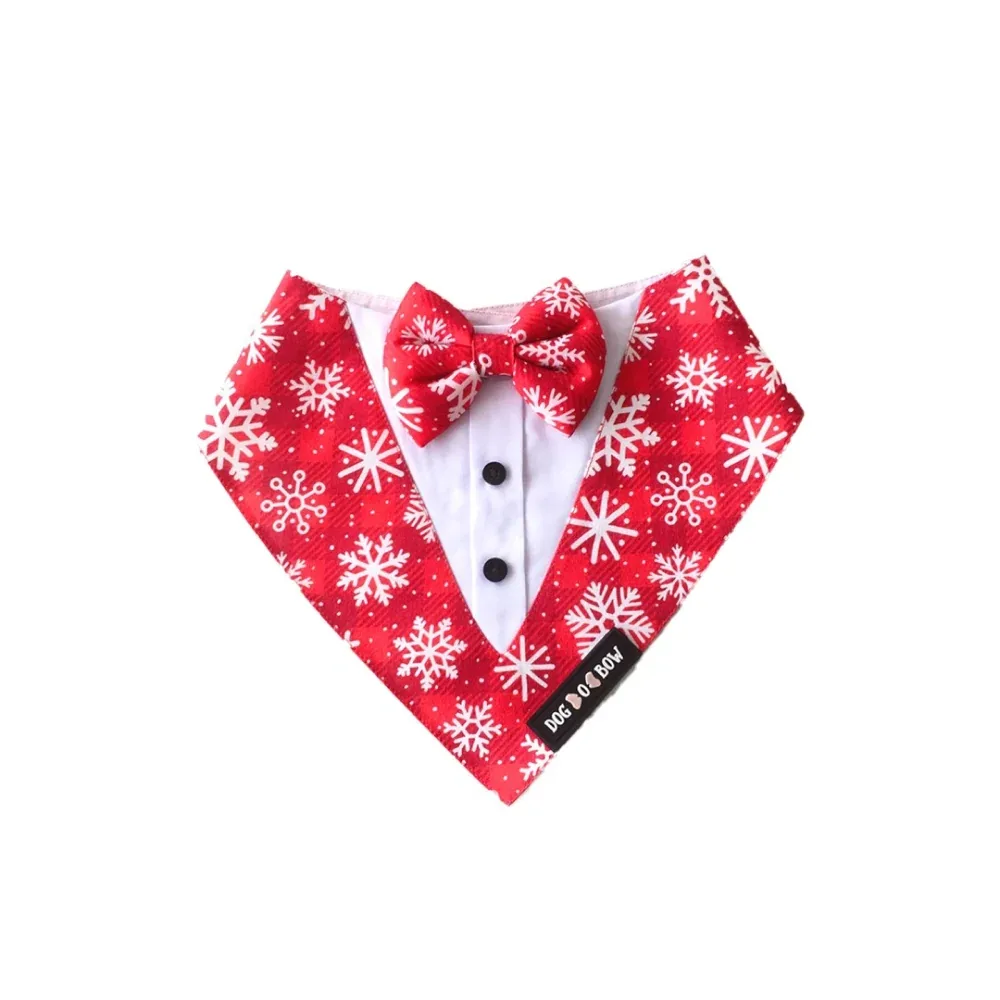 Dogobow Aztec Print Tuxedo Bandana for Dogs (Red) - Image 2