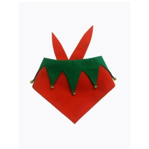 Dogobow Christmas scarf for Dogs and Cats (Red & Green) (Get a Bow Free)