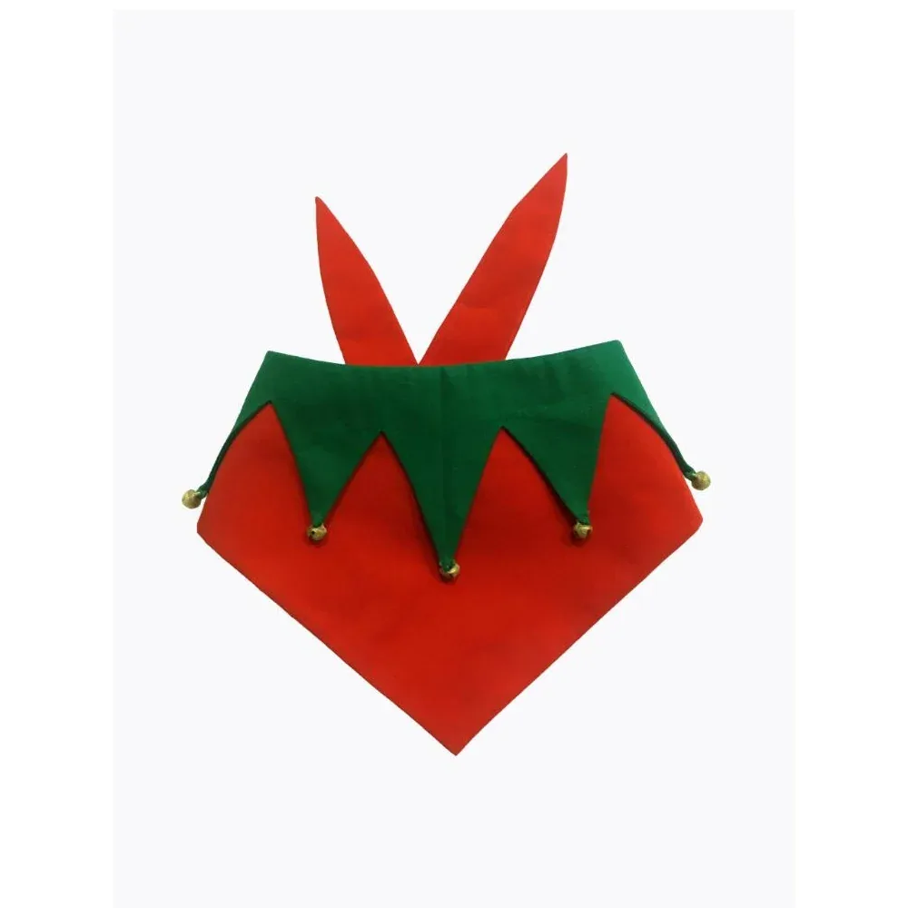 Dogobow Christmas scarf for Dogs and Cats (Red & Green) (Get a Bow Free)