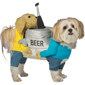 Dogs Carrying Beer Keg Pet Costume, L-XL
