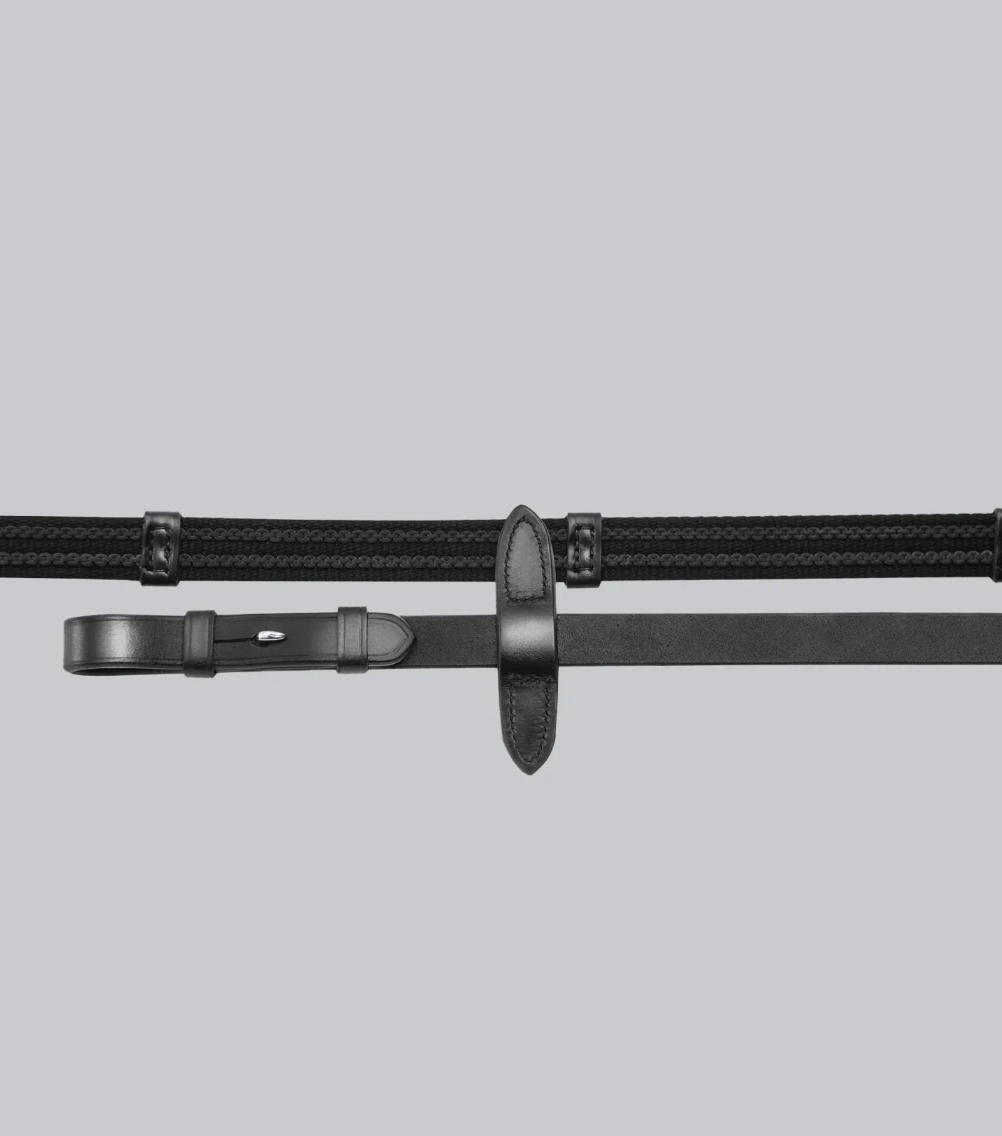Domenico Web & Rubber Grip Reins Black