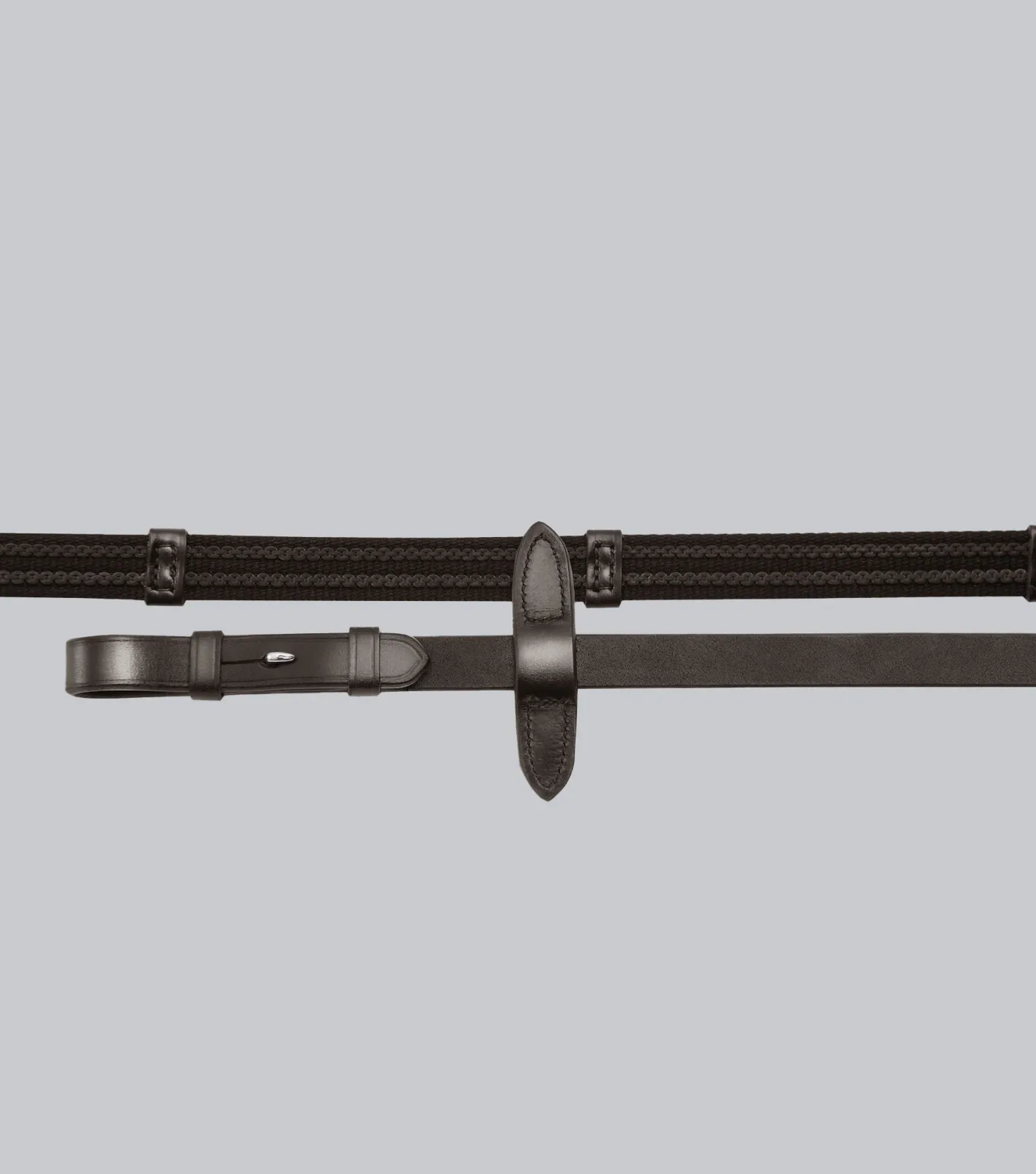 Domenico Web & Rubber Grip Reins Brown