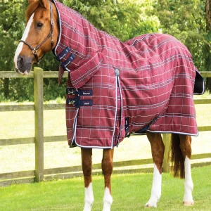 Domus 200g Combo Stable Rug Burgundy Check