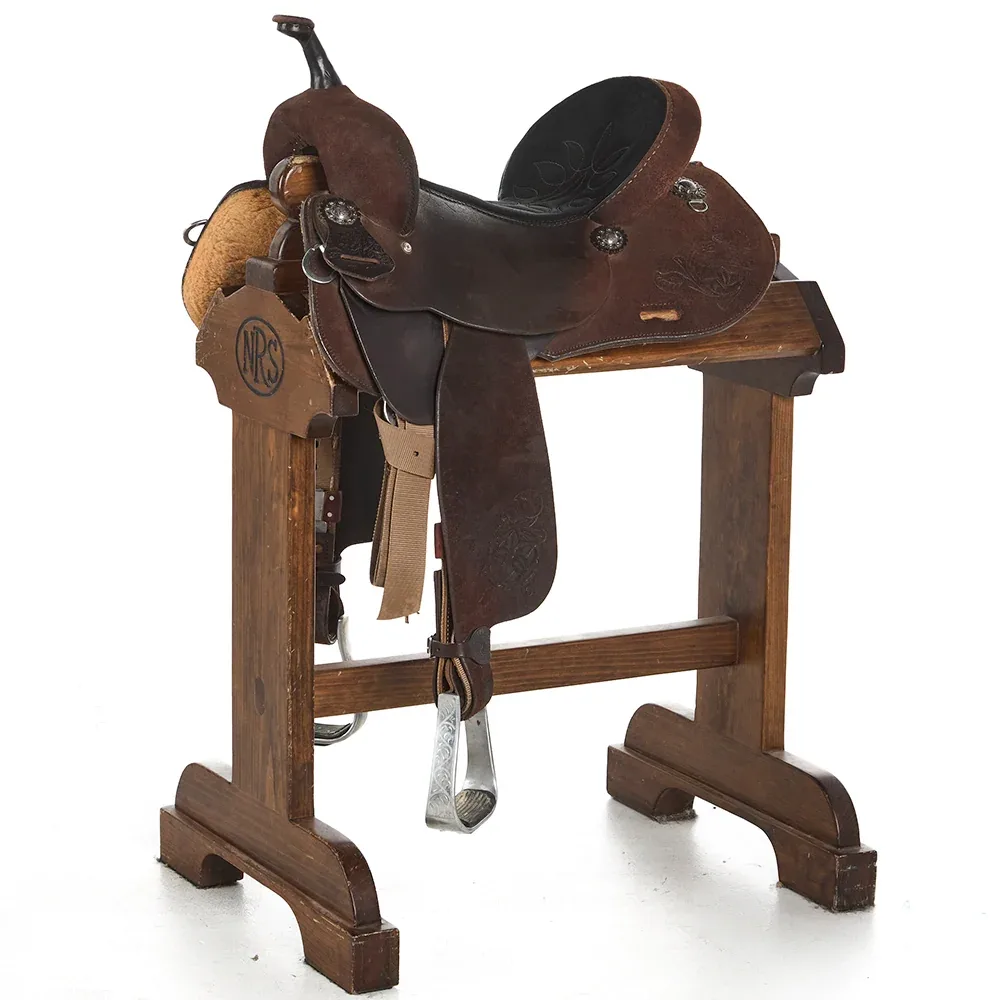 Double J Saddlery Used 14in Roughout Barrel Saddle Padded Seat