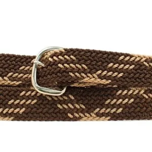 Double S Woven Braid Belt 42 Brown/Tan