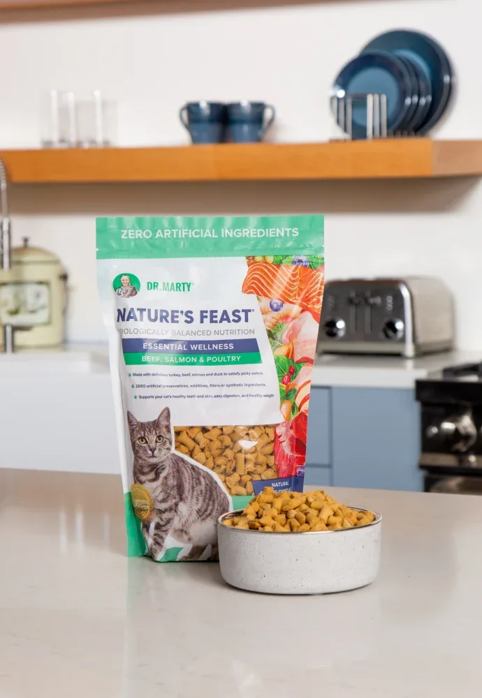 Dr. Marty Nature's Feast Essential Wellness Beef, Salmon and Poultry Freeze Dried Raw Cat Food - Image 2