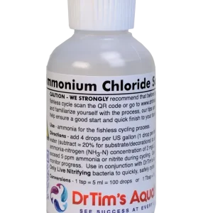 Dr. Tim's Aquatics Ammonium Chloride Solution for Fishless Cycling Fish Treatment 2 fl. oz