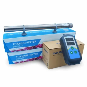 Dual 600 Watt (1200 Total) Titanium Heater System w/Inkbird 306 Controller - Bulk Reef Supply