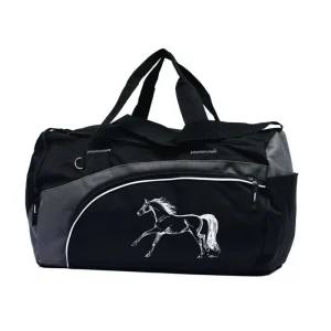 Duffle Bag with Horse Black