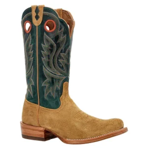 Durango Boots Men`s PRCA Tan Roughout 13in. Deep Teal Top