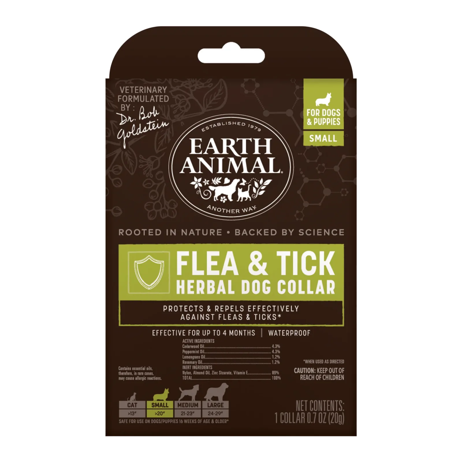 Earth Animal Nature's Protection Flea & Tick Collar for Dogs